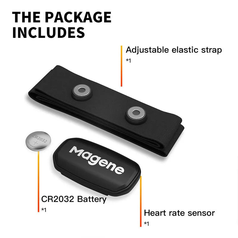 Magene H303 Heart Rate Monitor with Chest Strap | Bluetooth & ANT+