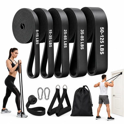 Resistance Bands Set for Home Workouts & Assisted Pull-Ups | 5 or 11 Pieces
