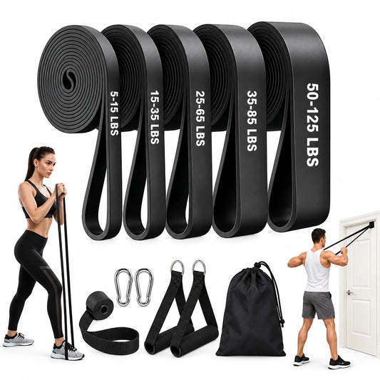 Resistance Bands Set for Home Workouts & Assisted Pull-Ups | 5 or 11 Pieces