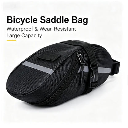 Waterproof Bike Seat Bag – Under-Saddle Storage with Reflective Strip