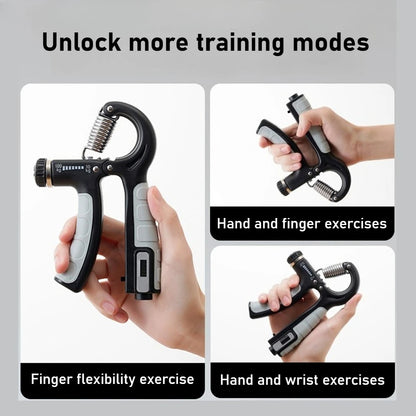 Adjustable Hand Grip Strengthener (10-100kg) – Forearm & Wrist Trainer with Rep Counter