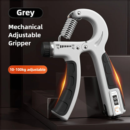 Adjustable Hand Grip Strengthener (10-100kg) – Forearm & Wrist Trainer with Rep Counter