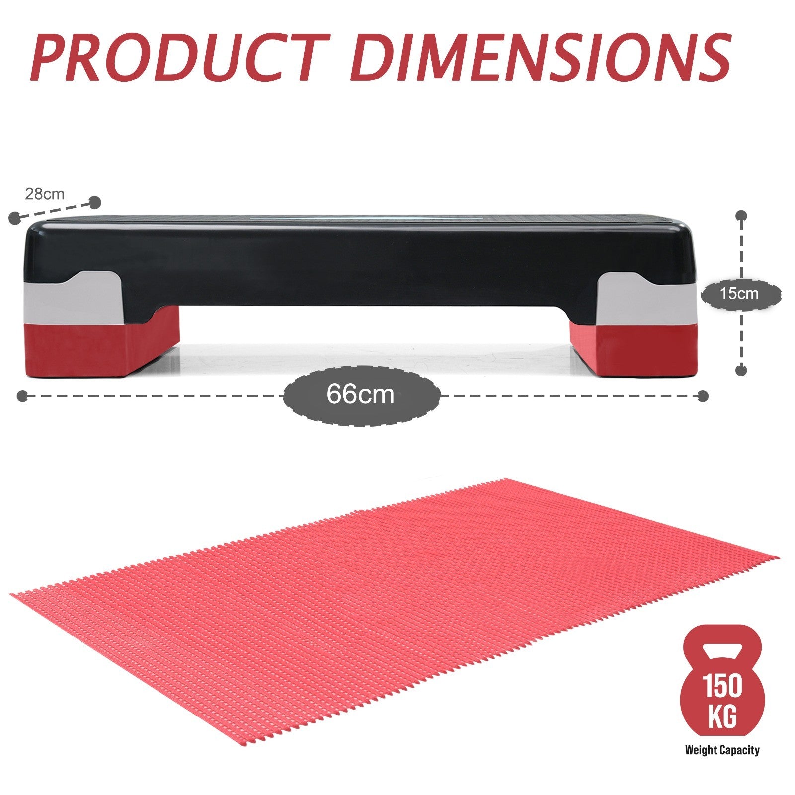 Aerobic Exercise Stepper Durable Non-Slip Mat Adjustable Fitness Yoga Equipment