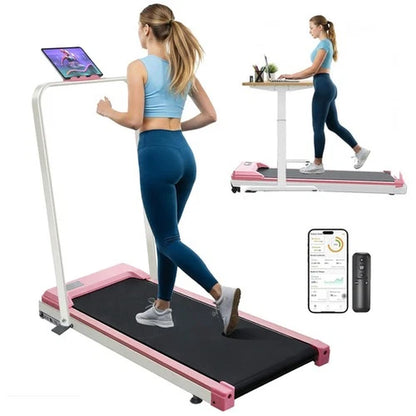 Treadmill Electric Walking Pad Foldable Running Smart Machine + Holder & Incline